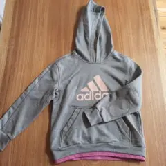 adidas グレー パーカー 130