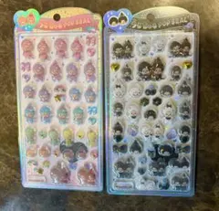 国内正規品　モンチッチ　うるちゅるPOPシール 2種セット　モノトーン