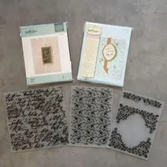 スペルバインダースなど エンボスフォルダー 5点セット まとめ売り ダマスク柄