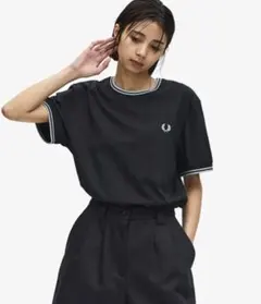 フレッドペリー TWIN TIPPED T-SHIRTS ブラック
