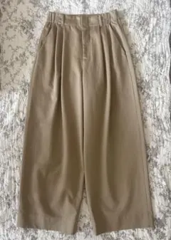 HUMAN WOMAN ベージュ ワイドパンツ Sサイズ コットン100%