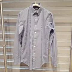 UNIQLO×+J 青白ストライプ ボタンダウン長袖シャツ