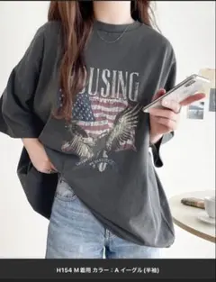 最終値下げ！JaVaイーグルプリントTシャツチャコールグレー S（M）サイズ