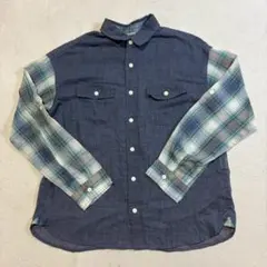 CUBE SUGAR （キューブ シュガー） コットン混 チェック柄シャツ