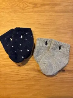 ポロ　ラルフローレン　ベビー靴下 ネイビー グレー 2足セット
