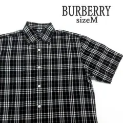 MY0975▲BURBERRY▲バーバリー 半袖シャツ チェック柄 サイズM