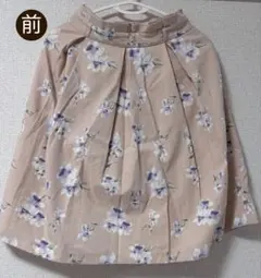 花柄 ピンクベージュ 期間限定販売 プリーツスカート