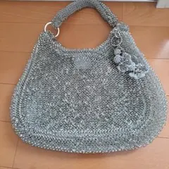 美品】アンテプリマ ヴォルーメ ワイヤーバッグ シルバーマルチ 大容量