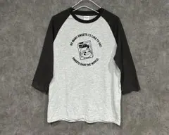 ペコちゃん トップス ブラック×グレー ロンT (M) 不二家 ミルキー