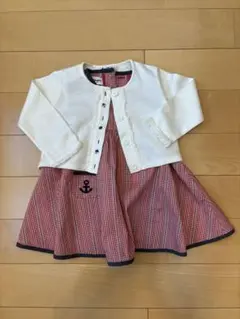 familiarワンピース　カーディガンセット　80センチ