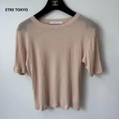 ETRE TOKYO エトロ ハーフスリーブタイトトップス シアー カットソーのサムネイル