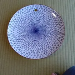 有田焼 大皿 網目文様 染付 飾り皿