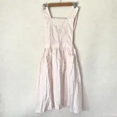 桂由美 YUMI KATSURA エプロン レース ロゴ刺繍 ピンク 日本製のサムネイル