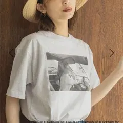 スタディオクリップ　LIFEフォトグラフィックTシャツ　グレーBIGのサムネイル