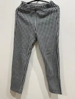 裏起毛ギンガムチェックパンツ