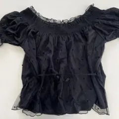 【未使用美品】NICE CLAUP ハート チュール オフショルダートップス