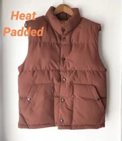 《ほぼ未使用》ヒートパデットベスト◈ユニセックス 中綿 ダウンベスト ブラウン
