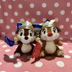 【タグ付き】 チップとデール ぬいぐるみバッジセット こどもの日