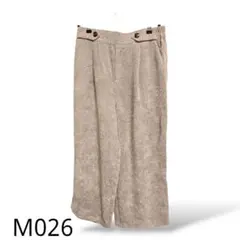 レディース　ワイドパンツ　コーデュロイ　ウエストゴム　サイズＬＬ