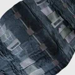 あんず様専用 半幅帯 小袋帯 正絹 博多織 希少 膨れ織 暗く深味のある紺色