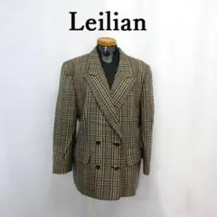 Leilian レリアン ダブルボタンジャケット ネイビー 11 B2566 - メルカリ
