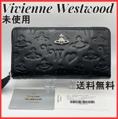 新品】VivienneWestwood 長財布ブラック 型押しオーブ - メルカリ