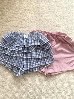 フリル付きショートパンツ2点セット