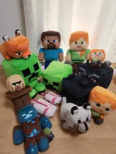マインクラフト ぬいぐるみ マスコット 8点セット まとめ売り マイクラ
