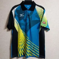Mizuno 卓球 ゲームシャツ ユニフォーム ポロシャツ XL 青/黄/黒