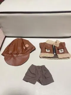 ぬい服 ブラウンレザーセット 20cm用