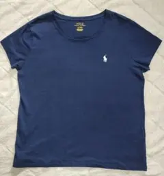 Polo Ralph Lauren 　レディースネイビー刺繍 Tシャツ Mサイズ