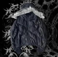 fur zip up down jacket お兄系 archive Y2K