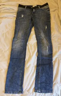 ZARA MAN ダメージ加工ブルーデニム