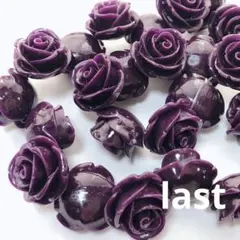dp921/SALE！人工石◇バラ　パープル　約20mm1連※丸タイプ
