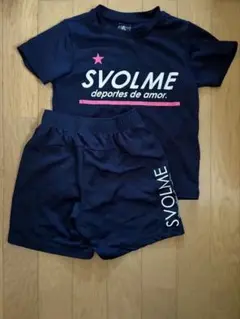 SVOLME Tシャツとショートパンツセット ネイビー　130 上下セット