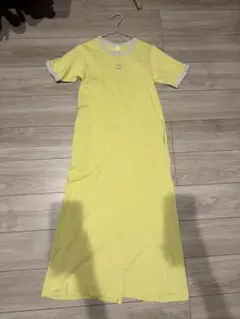 CITEN ロングワンピース イエロー　カットソー