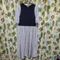 earth music&ecology ストライプ シャツワンピース 美品