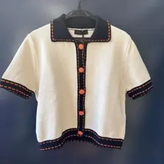 ZARA ショートスリーブカーディガン　L