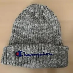 【美品】Champion ニット帽　グレー