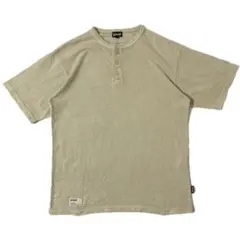 【サイズM / Schott】ヘンリーネックTシャツ ベージュ 美品のサムネイル