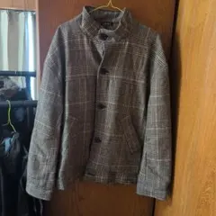 ness チェック柄 スタンドカラー ジャケット XL