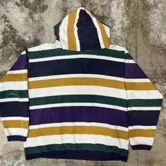 古着 90s Body equip ボーダー柄 スウェットパーカー トルコ製