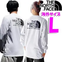 ノースフェイス ロンT 長袖Tシャツ 長袖 海外L 日本LL相当 白 新品 tb