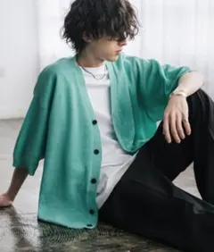 【月末限定特価】Rocky Monroe/接触冷感 半袖サマーニットカーディガンのサムネイル