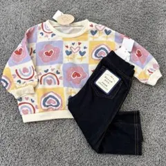 キッズベビー服女の子　春服まとめ売り　80サイズ　西松屋2点セット　上下