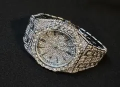 Iced out Watch モアサナイト v381T Gold - メルカリ