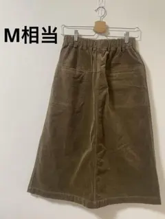 earth eco loco コーデュロイロングスカート ブラウン M 総ゴムのサムネイル