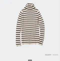 UNIQLO エクストラファインメリノリブタートルネックセーター