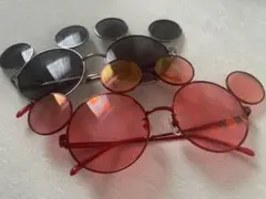 ディズニーリゾート　ミッキーサングラス　ドット柄ピンク