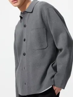 新品タグ付きUNIQLOミラノリブシャツカーディガンS